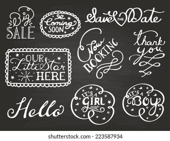 Hand Drawn Photography Words and Signs Clipart