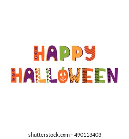 Hand drawn phrase in halloween style, vector illustration. Funny card with original typography. Design for prints, shirts and posters.