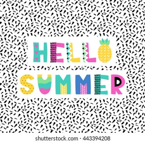 Hand drawn phrase in summer style, vector illustration. Funny card with original typography. Design for prints, shirts and posters.