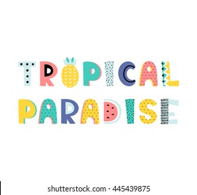 Hand drawn phrase in summer style, vector illustration. Funny card with original typography. Design for prints, shirts and posters.