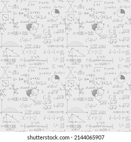 Hand drawn physic formula Science knowledge education. Chemical formula and physics , math formula and physics vector, white background, hand drawn line math and physics formula