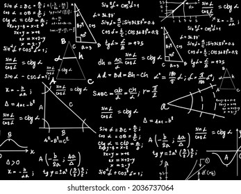 Hand drawn physic formulas Science knowledge education. Chem formula and physics , math formula and physics vector, white background, hand drawn line math formula and physics formula