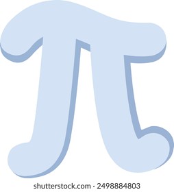 A Hand Drawn of Pi Symbol. Back to School. Stationary