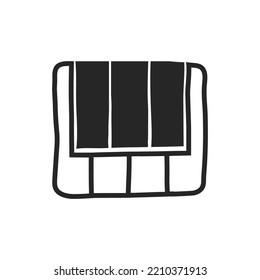 Hand Drawn Piano Keys Vector Illustration