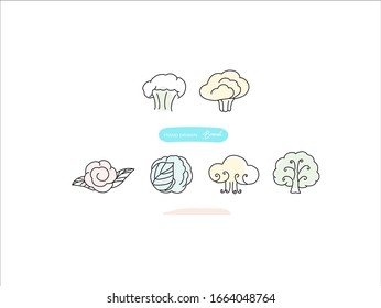 Hand drawn pictures.Broccoli illustrations. Black and white pattern food elements. perfect for invitations, greeting cards, prints, posters.