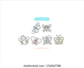 Hand drawn pictures.Butterfly illustrations. Black and white pattern animal elements. perfect for invitations, greeting cards, prints, posters.