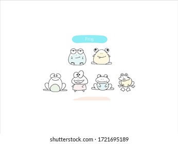 Hand drawn pictures.Frog illustrations. Black and white pattern animal elements. perfect for invitations, greeting cards, prints, posters.