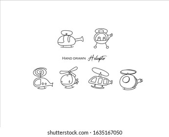 Hand drawn pictures.Helicopter illustrations. Black and white pattern transportation elements  perfect for invitations, greeting cards, prints, posters.