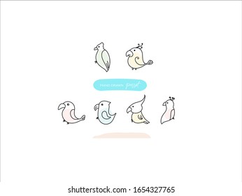 Hand drawn pictures.Parrot illustrations. Black and white pattern animal elements. perfect for invitations, greeting cards, prints, posters.