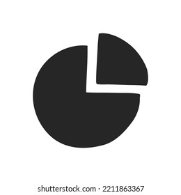 Hand drawn Pie chart vector illustration