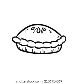 Hand Drawn Pie Doodle Vector Illustration