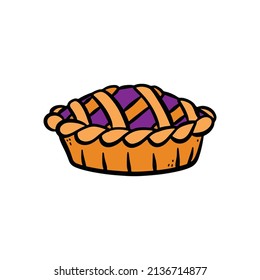 Hand Drawn Pie Doodle Vector Illustration