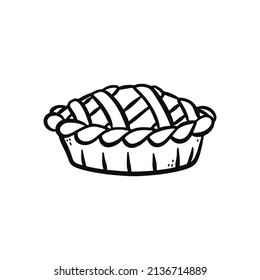 Hand Drawn Pie Doodle Vector Illustration