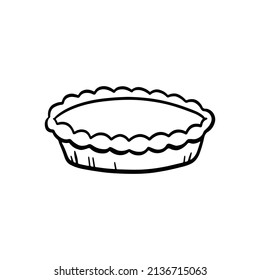 Hand Drawn Pie Doodle vector Illustration
