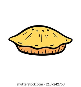 Hand Drawn Pie Doodle Vector Illustration