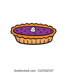Hand Drawn Pie Doodle Vector Illustration