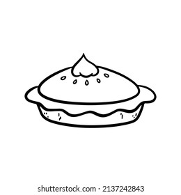 Hand Drawn Pie Doodle Vector Illustration Stock Vector (Royalty Free ...