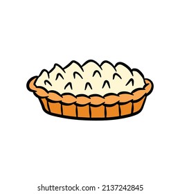 Hand Drawn Pie Doodle Vector Illustration