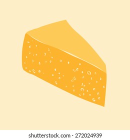 Hand drawn piece of cheese.