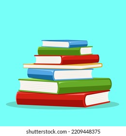 Hand Drawn Pile of books vector illustration