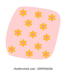 hand drawn pillow flat cartoon