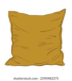 Hand drawn pillow vector illustration.