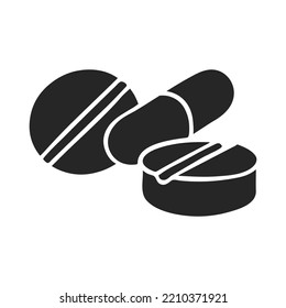 Hand drawn pills vector illustration