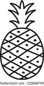 Hand Drawn pineapple illustration isolated on background