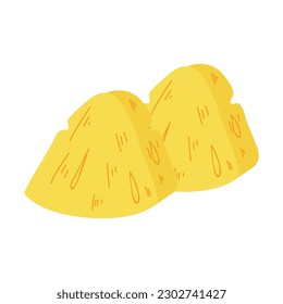 Hand Drawn Pineapple Illustration Isolated On White Background. Fresh Summer Fruit illustration.