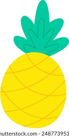 Hand Drawn Pineapple Vector Illustration