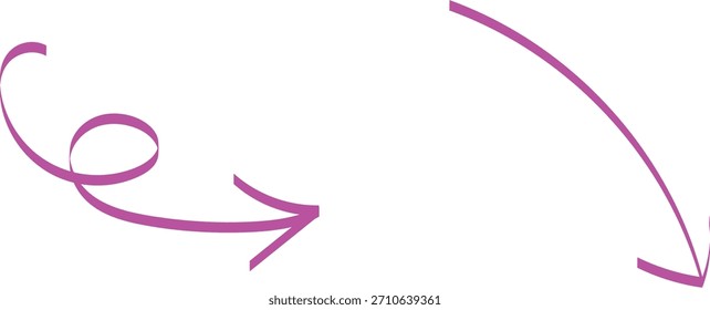 Hand drawn pink arrows pointing in different directions on a white background.