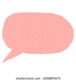 Hand drawn pink bubble and sticker. Message icon.