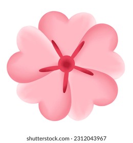 hand drawn pink flower illustration - Shutterstock ID 2312043967