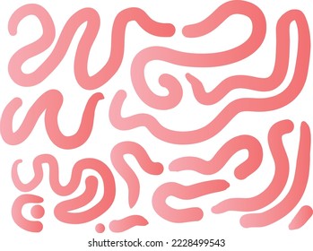 Hand drawn pink gradient abstract illustration vector for wallpaper, screen, print, decoration, and many more