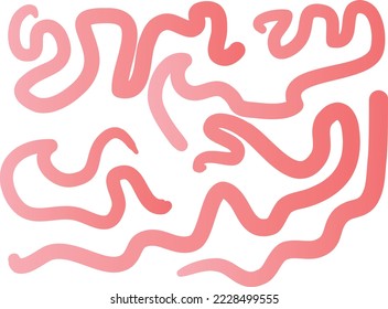 Hand drawn pink gradient abstract illustration vector for wallpaper, screen, print, decoration, and many more