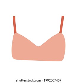 Hand drawn Pink Summer Clothes Flat Illustration