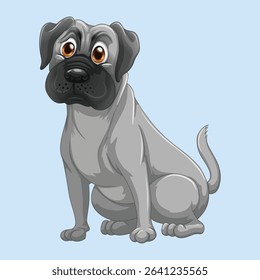 hand drawn pitbull vector design.