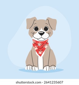 hand drawn pitbull vector design.