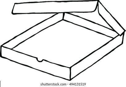 Hand Drawn Pizza Box Stock Vector (Royalty Free) 494131519 | Shutterstock