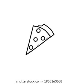 Hand drawn of pizza, doodle design, object icon, vector illustration