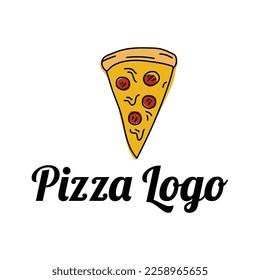 hand drawn pizza logos, elements, illustrations. pizza concept design