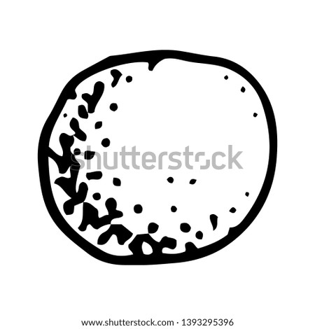 Hand Drawn planet doodle. Sketch style icon. Decoration element. Isolated on white background. Flat design. Vector illustration.