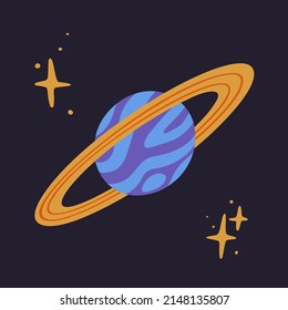 Hand drawn planet. Vector illustration EPS10