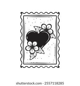 Hand Drawn Plant Decorative Stamp Line Art - 02