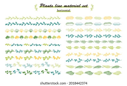 conjunto de materiales vegetales extraídos a mano