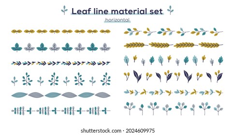 hand drawn plant material set