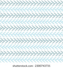 Hand drawn plants, seaweeds vector seamless  pattern,   decorative simply background.