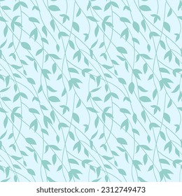 Plantas dibujadas a mano, vectores de algas sin soldadura,   decoración de fondo sencillo.