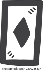 Hand Drawn Playing cards illustration isolated on background
