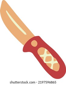 Hand Drawn Pocket Knife Illustration Isolated On Background